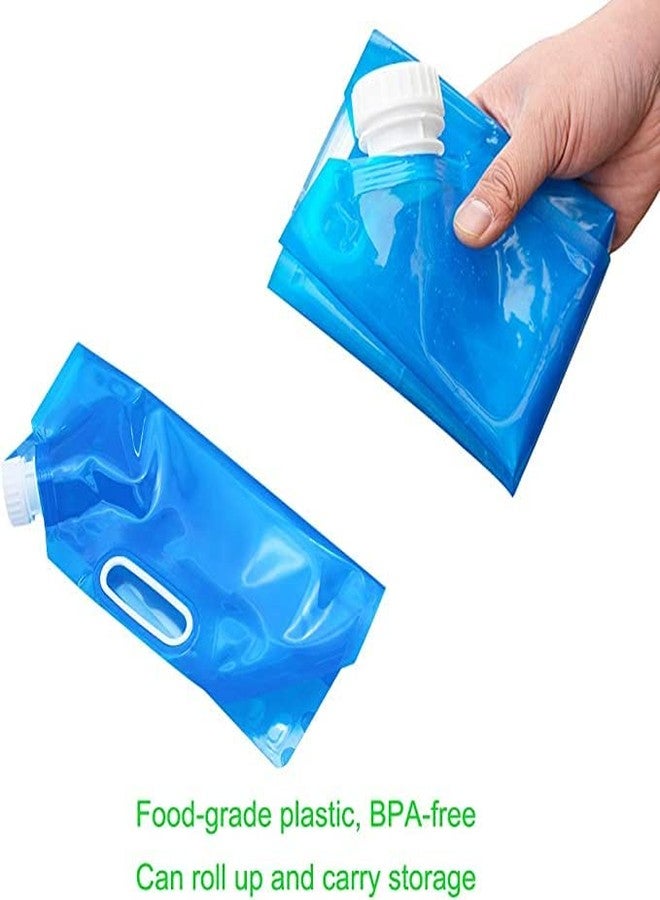 Drofail حاوية مياه قابلة للطي من دروفيل، سعة 5 لترات، حقيبة تخزين مياه قابلة للطي، خالية من مادة BPA، مناسبة للمشي لمسافات طويلة والتخييم والرياضة - عبوة من (5 لترات، 1) - Image 4